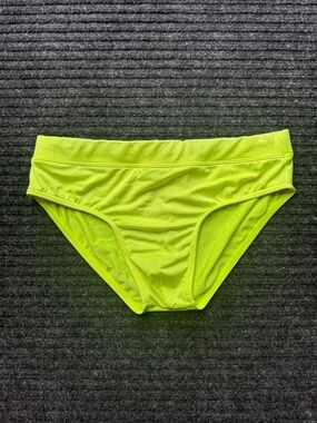 Neon Lime Men's Swim Brief - Stretch Comfort